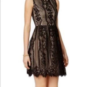 Tommy Hilfiger size 6 Black Lace overlay shirt  dress
